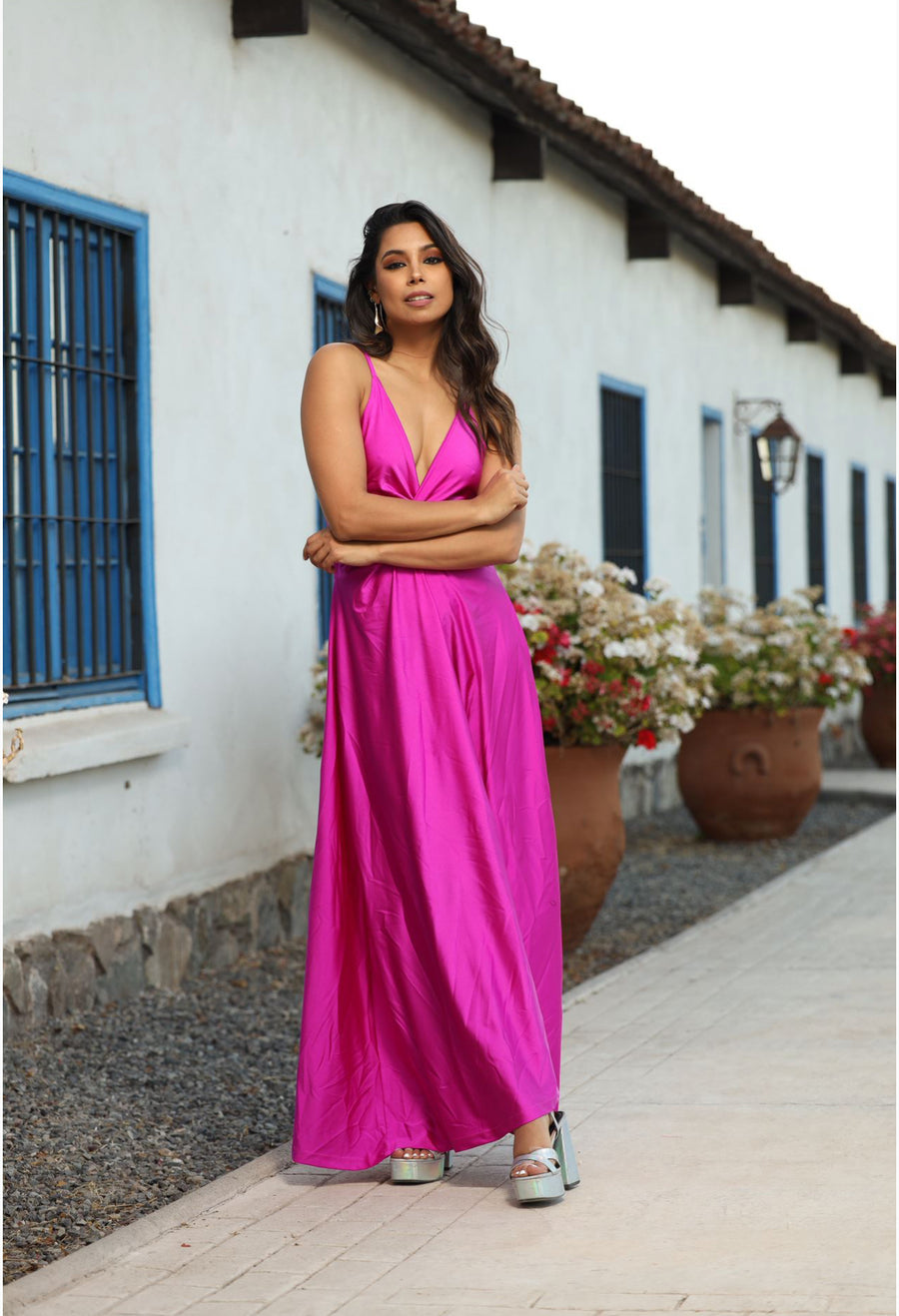 Vestido Paula Magenta