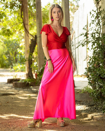 Vestido Ana Duo Rojo