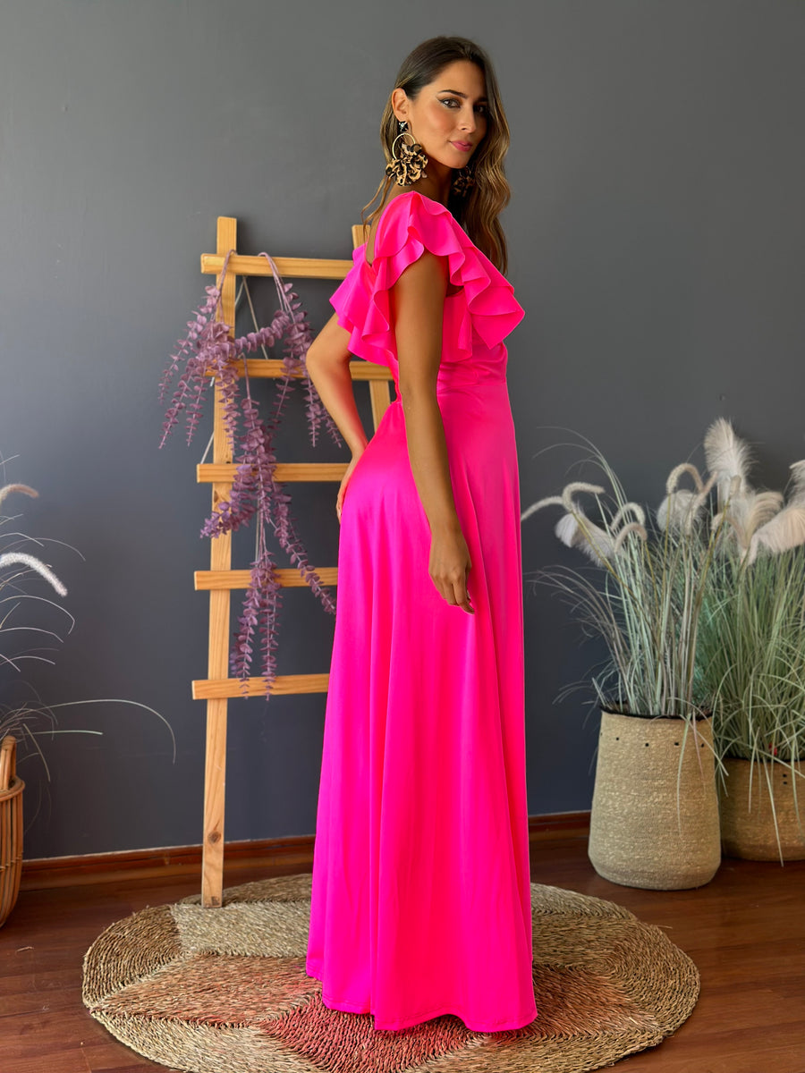 Vestido María José Fucsia