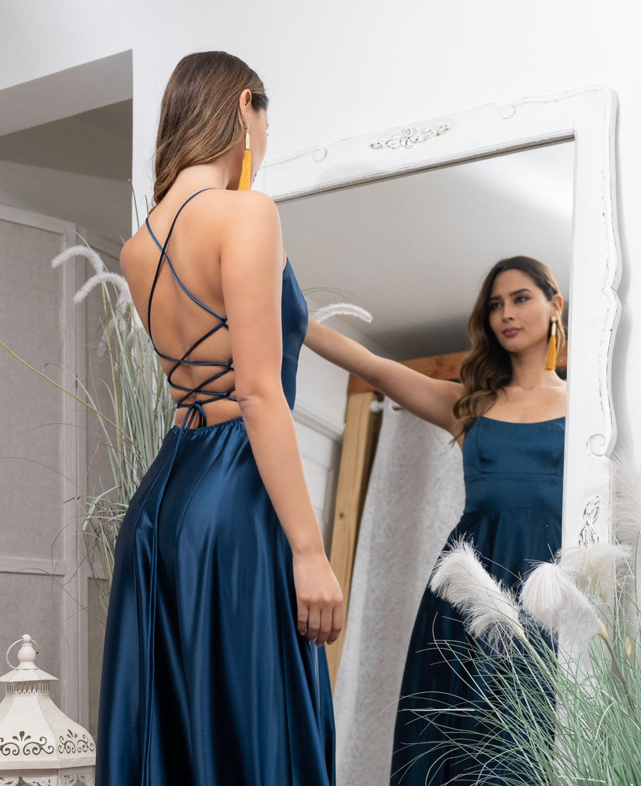 Vestido Fiorella Azul