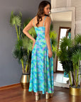 Vestido Paula Tropical Aqua