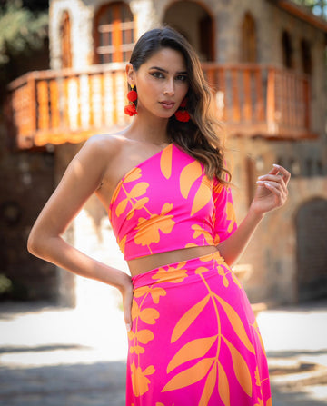 Conjunto Lia Tropical Fucsia