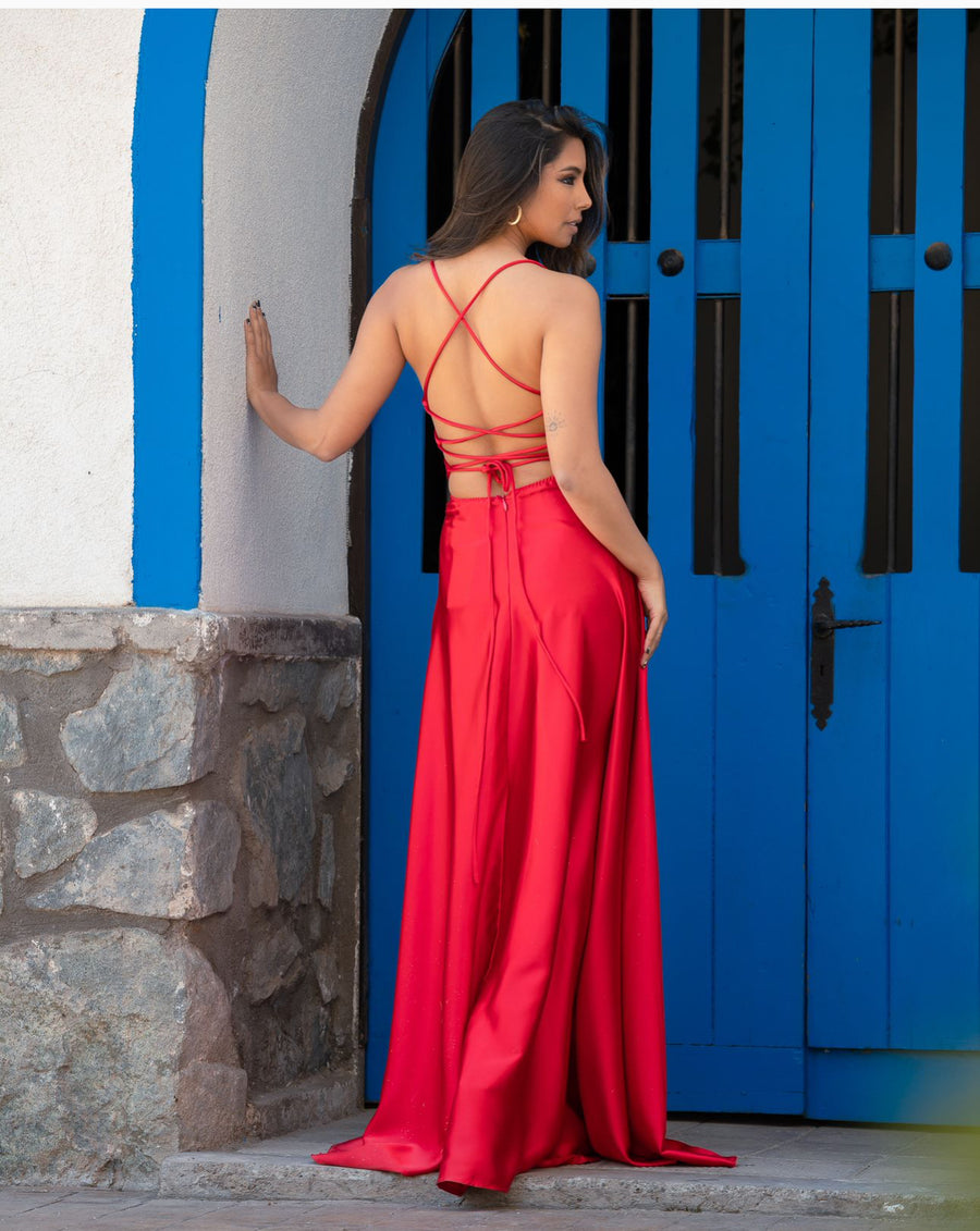 Vestido Fiorella Rojo