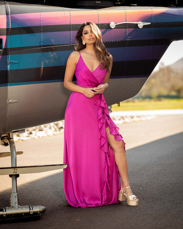 Vestido Valeria Fucsia