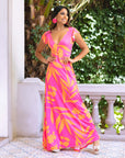 Vestido Ana Tropical Fucsia