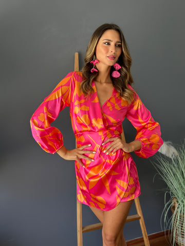 Vestido Kena Tropical Fucsia