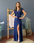 Vestido María José Azul Marino