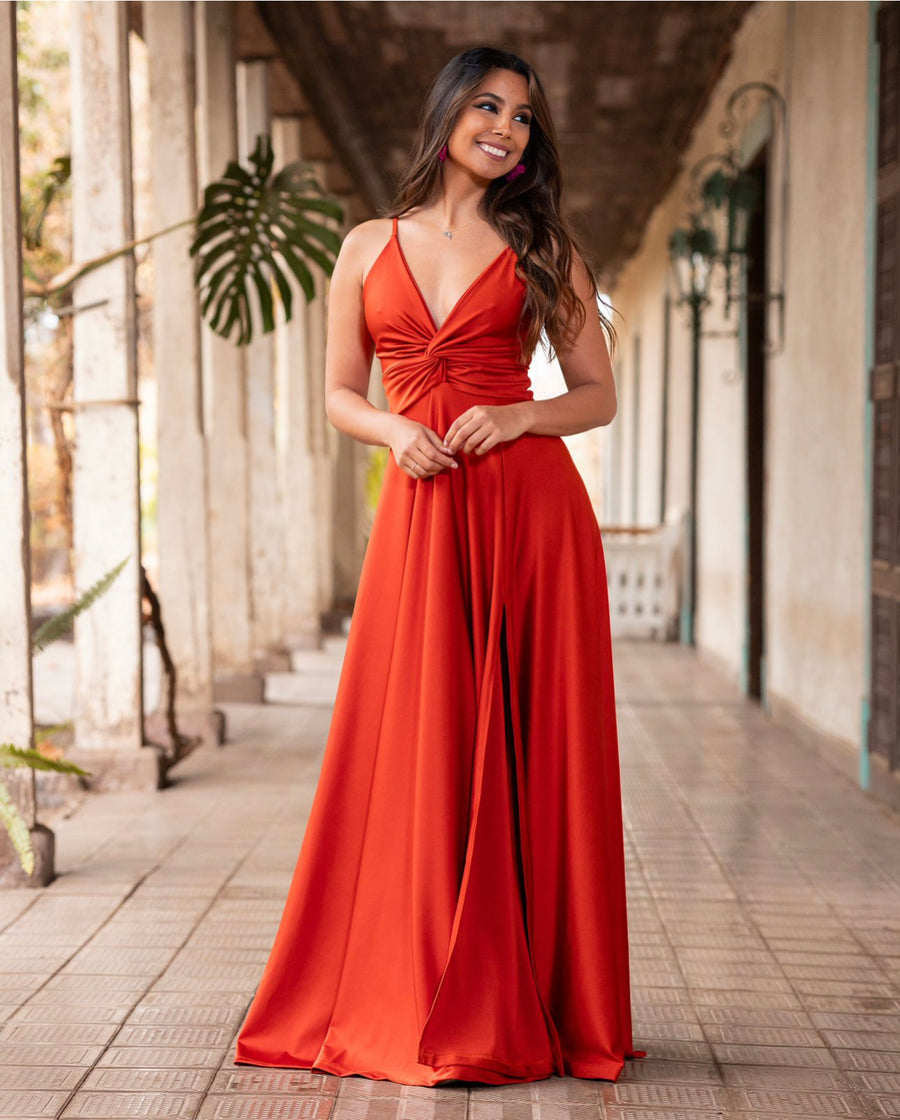 Vestido Pola Terracota