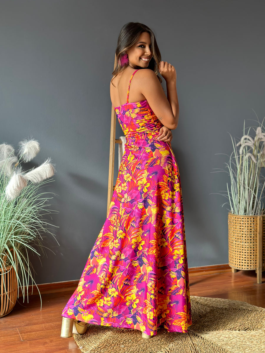 Vestido Paula Jardin Magenta